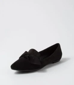 Bowen Black Microsuede Ballet Flats 8 Bowen Black Microsuede Ballet Flats -Lynx Shoes Shop IL10734BLAMS 3