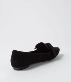 Bowen Black Microsuede Ballet Flats 9 Bowen Black Microsuede Ballet Flats -Lynx Shoes Shop IL10734BLAMS 4