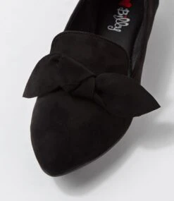 Bowen Black Microsuede Ballet Flats 10 Bowen Black Microsuede Ballet Flats -Lynx Shoes Shop IL10734BLAMS 5
