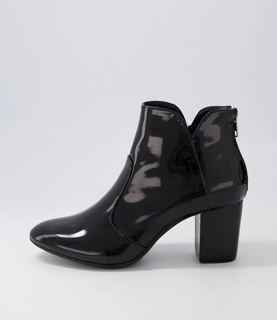 Mahlon Black Patent Pu Ankle Boots 3 Mahlon Black Patent Pu Ankle Boots