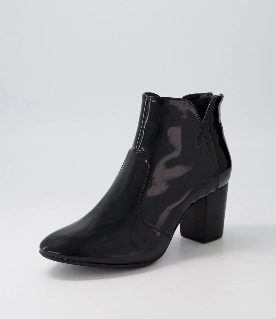 Mahlon Black Patent Pu Ankle Boots 4 Mahlon Black Patent Pu Ankle Boots - Image 2