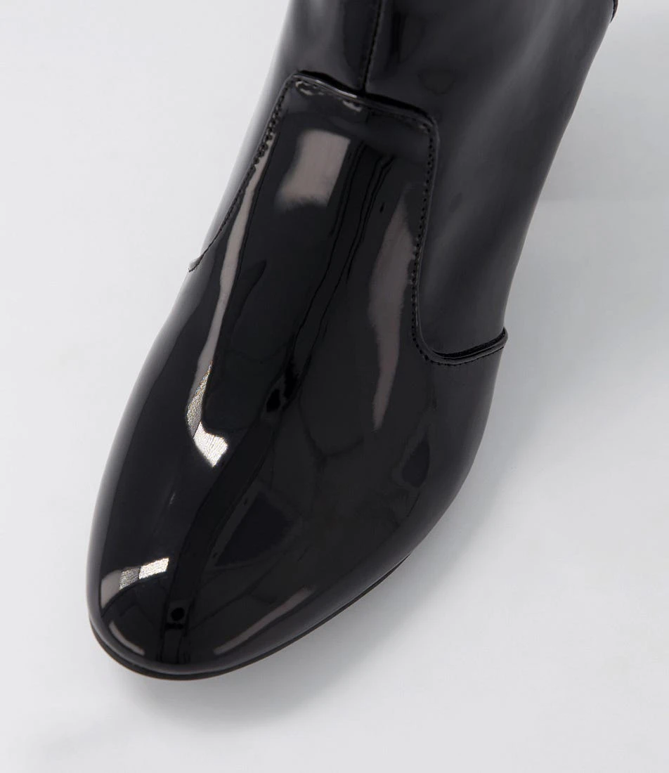 Mahlon Black Patent Pu Ankle Boots 6 Mahlon Black Patent Pu Ankle Boots - Image 4