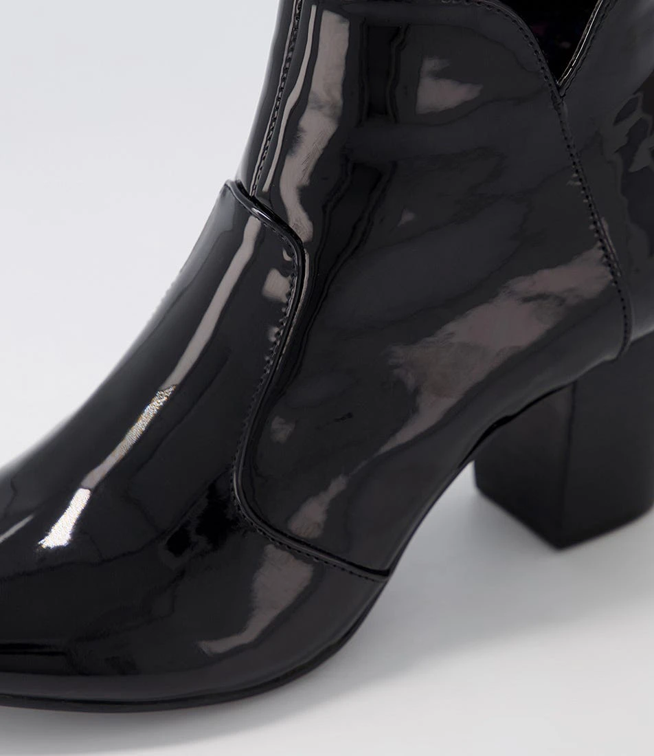 Mahlon Black Patent Pu Ankle Boots 7 Mahlon Black Patent Pu Ankle Boots - Image 5
