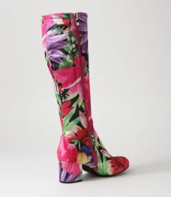 Neolas Vintage Flower Velvet Knee High Boots 9 Neolas Vintage Flower Velvet Knee High Boots -Lynx Shoes Shop IL11029P1JIT 4