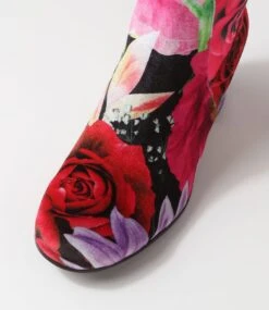 Neolas Vintage Flower Velvet Knee High Boots 10 Neolas Vintage Flower Velvet Knee High Boots -Lynx Shoes Shop IL11029P1JIT 5