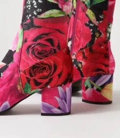 Neolas Vintage Flower Velvet Knee High Boots 11 Neolas Vintage Flower Velvet Knee High Boots -Lynx Shoes Shop IL11029P1JIT 6