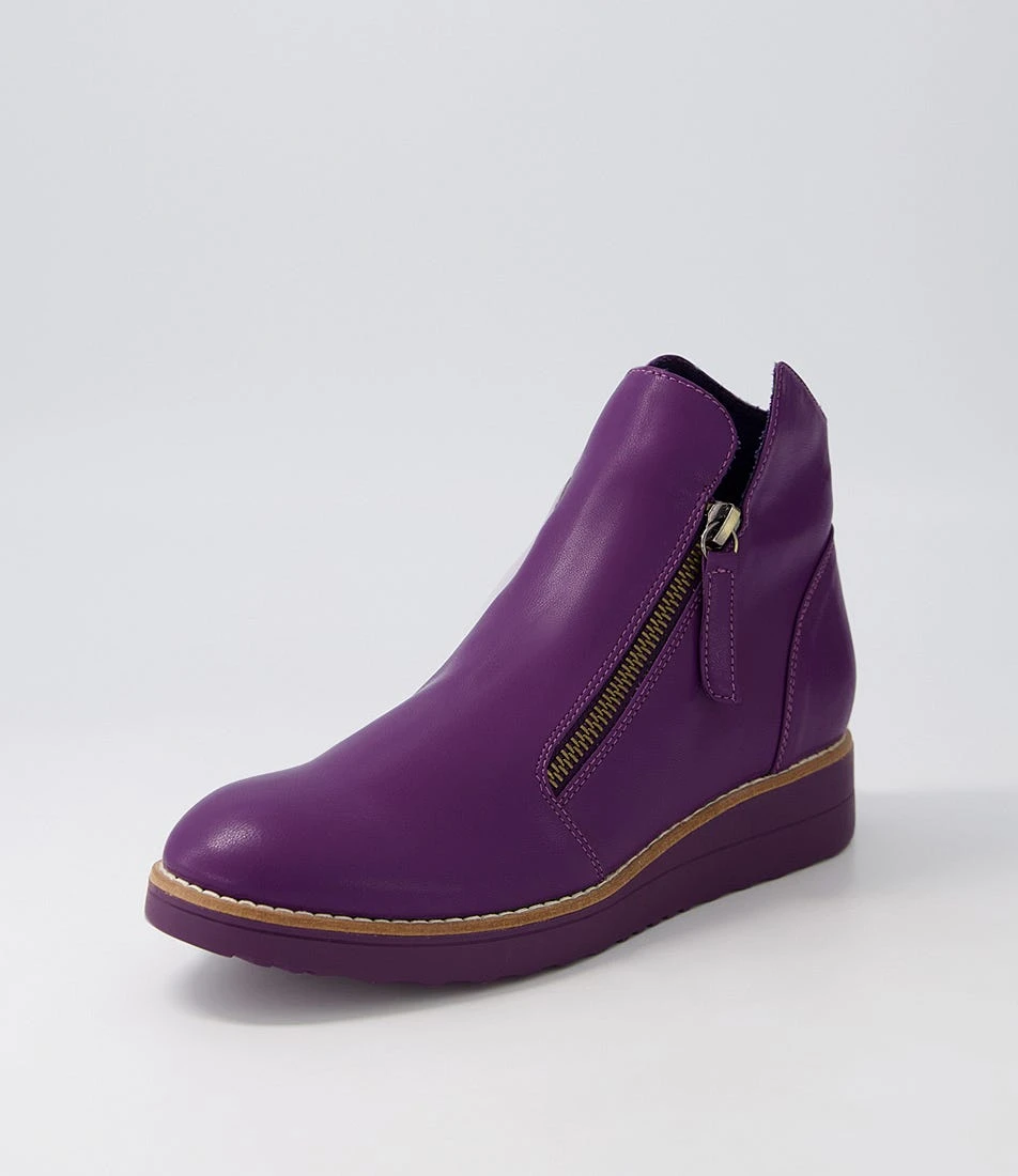 Orie Aubergine Ankle Boots 4 Orie Aubergine Ankle Boots - Image 2