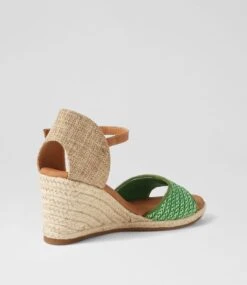 Tamale Green Synthetic Raffia Espadrilles -Lynx Shoes Shop IL11123GRE3O 4