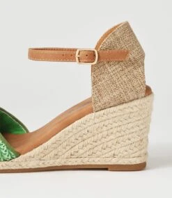 Tamale Green Synthetic Raffia Espadrilles -Lynx Shoes Shop IL11123GRE3O 6