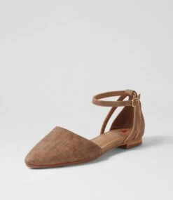Grammi Taupe Grid Flat Shoes -Lynx Shoes Shop IL11144ESMSM 3