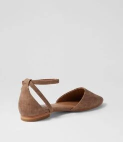 Grammi Taupe Grid Flat Shoes -Lynx Shoes Shop IL11144ESMSM 4