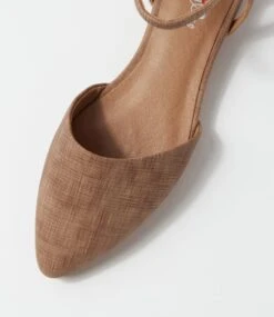 Grammi Taupe Grid Flat Shoes -Lynx Shoes Shop IL11144ESMSM 5