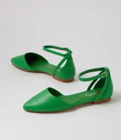 Grammi Green Flat Shoes -Lynx Shoes Shop IL11144GRESM 6
