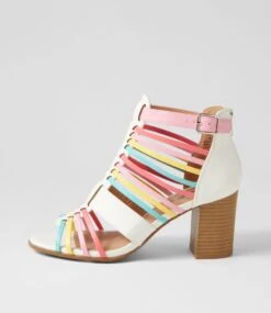 Tillie White Multi Sandals