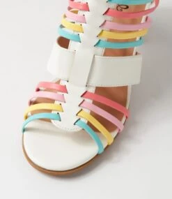 Tillie White Multi Sandals -Lynx Shoes Shop IL11219WHIHG 5