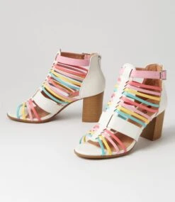 Tillie White Multi Sandals -Lynx Shoes Shop IL11219WHIHG 6