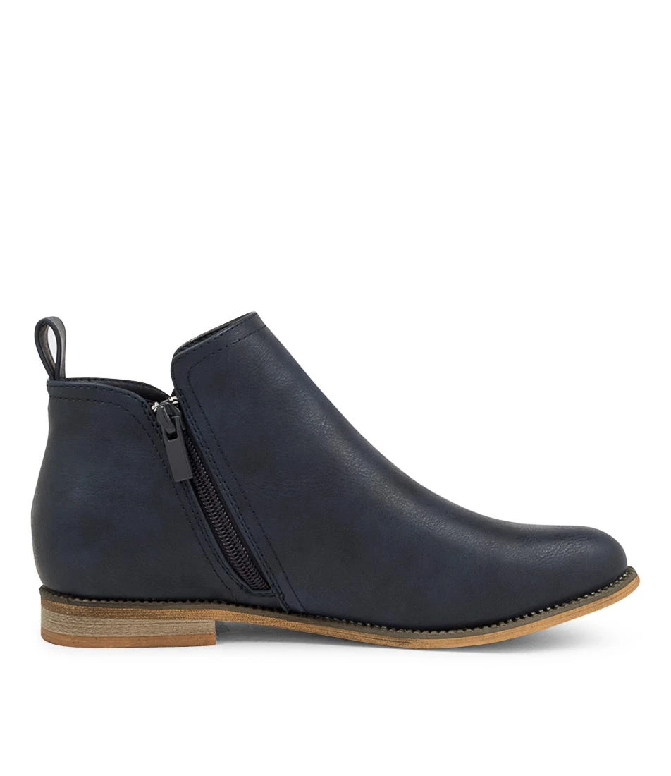 Fanda Navy Ankle Boots 6 Fanda Navy Ankle Boots - Image 4