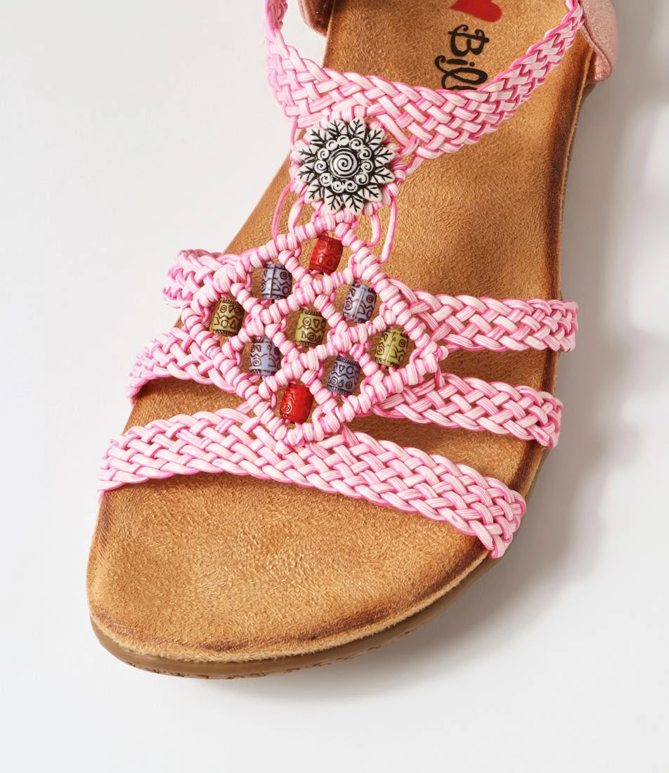 Fiorente Pink Multi Sandals 6 Fiorente Pink Multi Sandals - Image 4