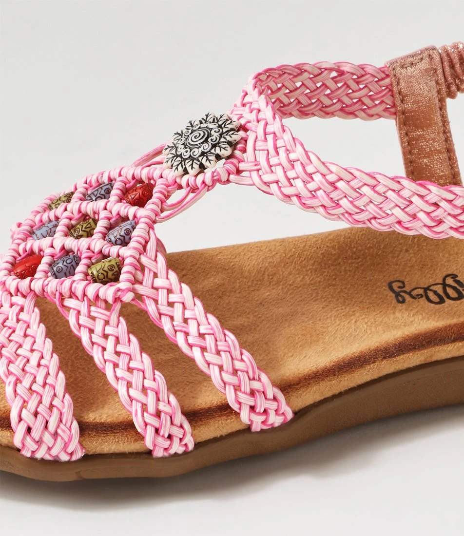 Fiorente Pink Multi Sandals 7 Fiorente Pink Multi Sandals - Image 5
