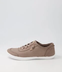 Mynka Taupe Canvas Sneakers