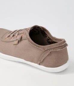 Mynka Taupe Canvas Sneakers -Lynx Shoes Shop IL11531NGVCA 6