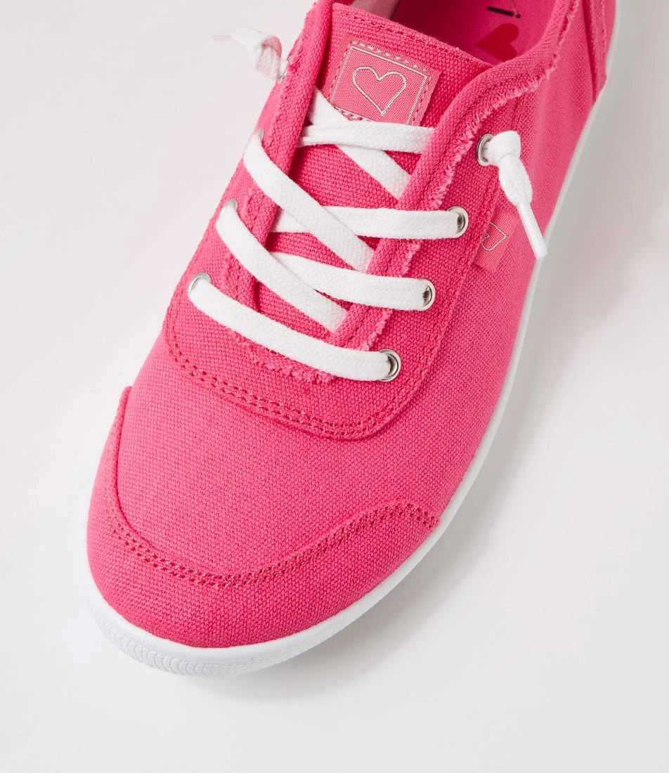 Mynka Fuchsia Canvas Sneakers 6 Mynka Fuchsia Canvas Sneakers - Image 4
