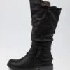 Maldivian Black Smooth Knee High Boots -Lynx Shoes Shop IL11604BLASM 2