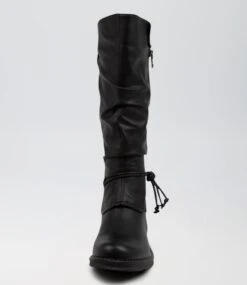 Maldivian Black Smooth Knee High Boots -Lynx Shoes Shop IL11604BLASM 6