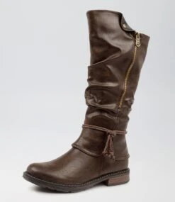 Maldivian Choc Smooth Knee High Boots -Lynx Shoes Shop IL11604E91SM 3