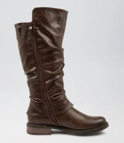 Maldivian Choc Smooth Knee High Boots -Lynx Shoes Shop IL11604E91SM 4