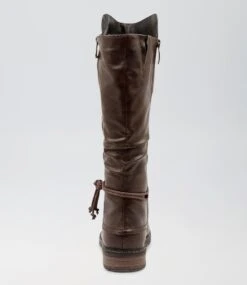 Maldivian Choc Smooth Knee High Boots -Lynx Shoes Shop IL11604E91SM 5