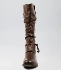 Maldivian Choc Smooth Knee High Boots -Lynx Shoes Shop IL11604E91SM 6