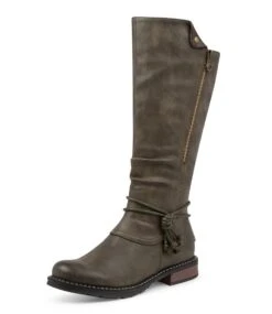 Maldivian Olive Knee High Boots -Lynx Shoes Shop IL11604H81SM 2
