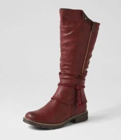 Maldivian Bordeaux Knee High Boots -Lynx Shoes Shop IL11604R07SM 3