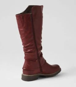 Maldivian Bordeaux Knee High Boots -Lynx Shoes Shop IL11604R07SM 4