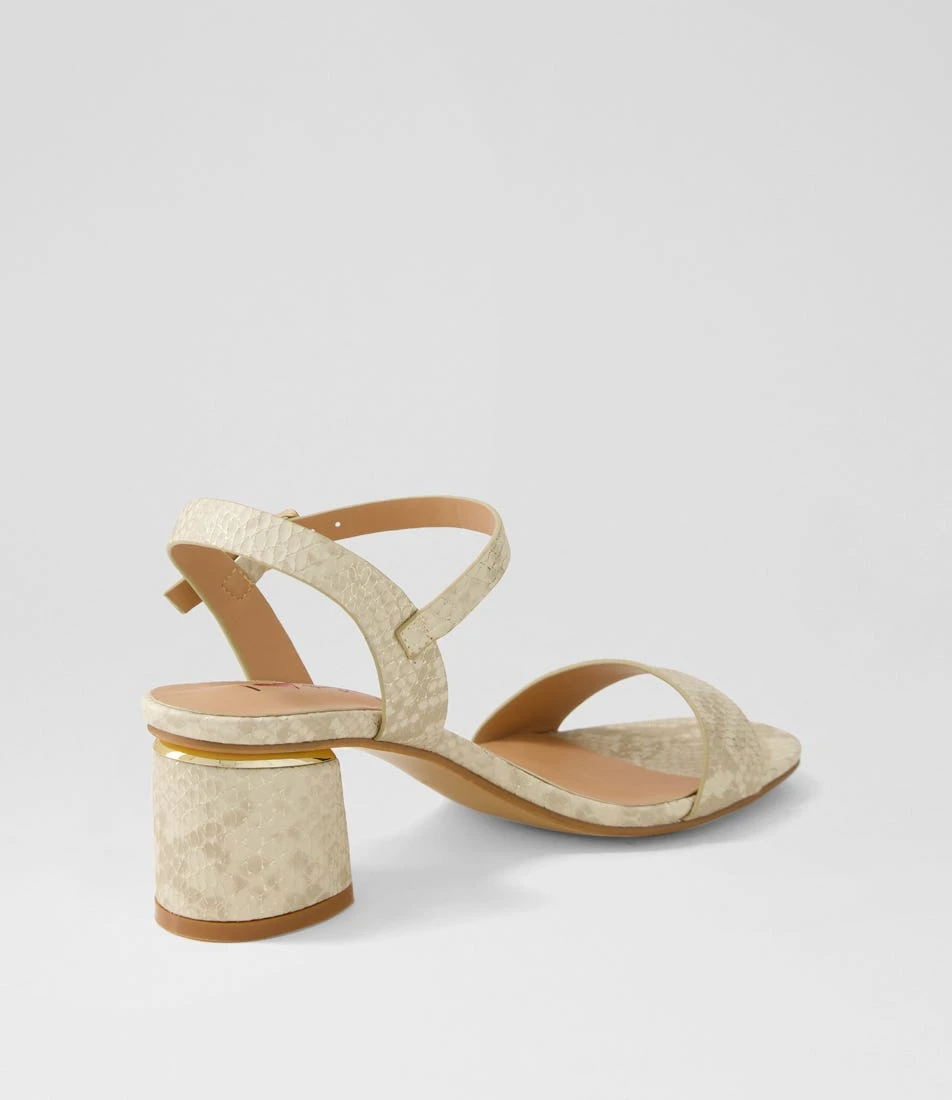Heyyo Beige Snake Metallic Sandals 5 Heyyo Beige Snake Metallic Sandals - Image 3