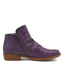 Rosie Purple Ankle Boots -Lynx Shoes Shop IL11791PURSM 5