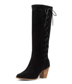 Carbine Black Microsuede Knee High Boots 8 Carbine Black Microsuede Knee High Boots -Lynx Shoes Shop IL11810BLAMS 2