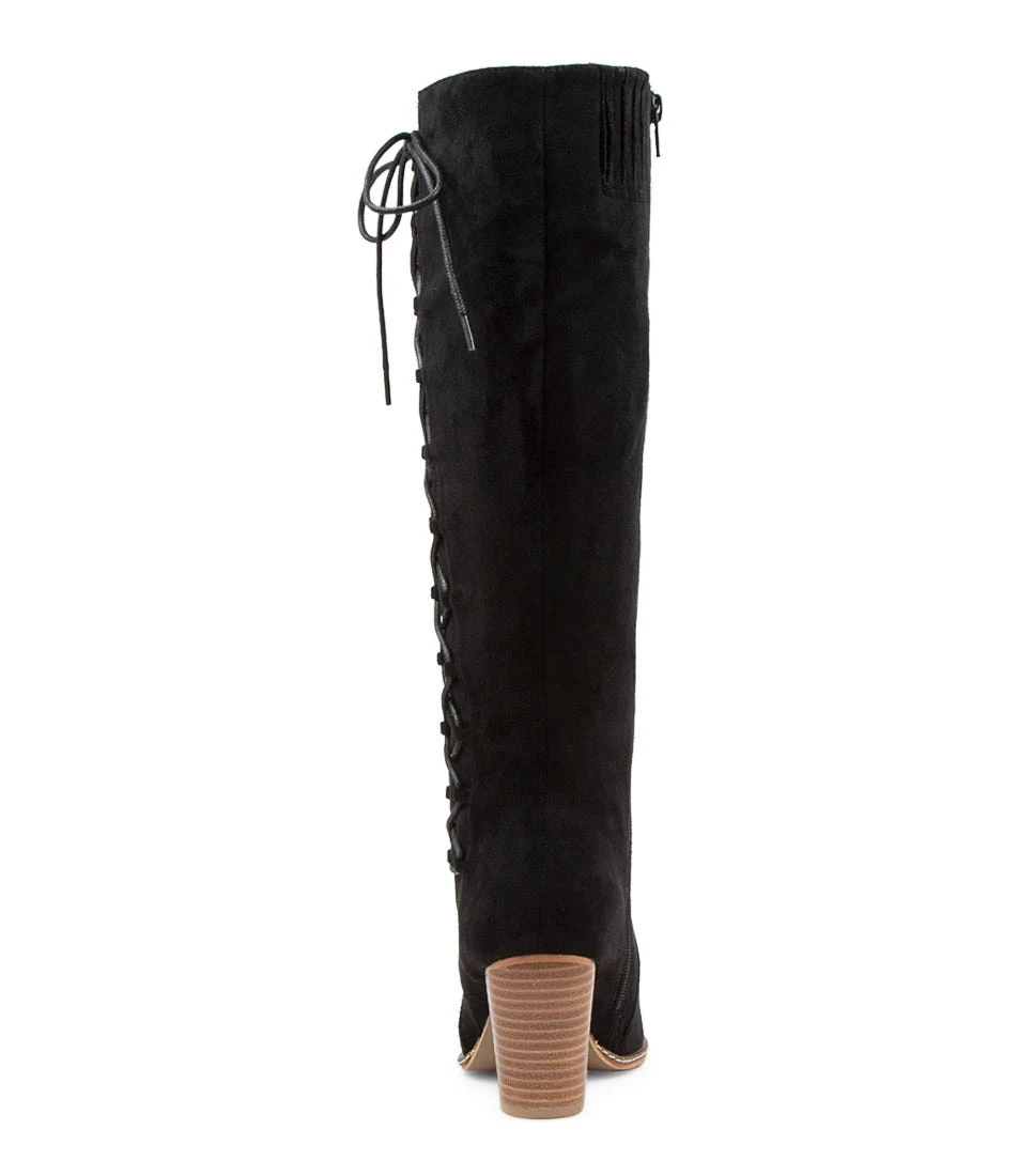 Carbine Black Microsuede Knee High Boots 5 Carbine Black Microsuede Knee High Boots - Image 3