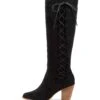 Carbine Black Microsuede Knee High Boots 2 Carbine Black Microsuede Knee High Boots -Lynx Shoes Shop IL11810BLAMS 4