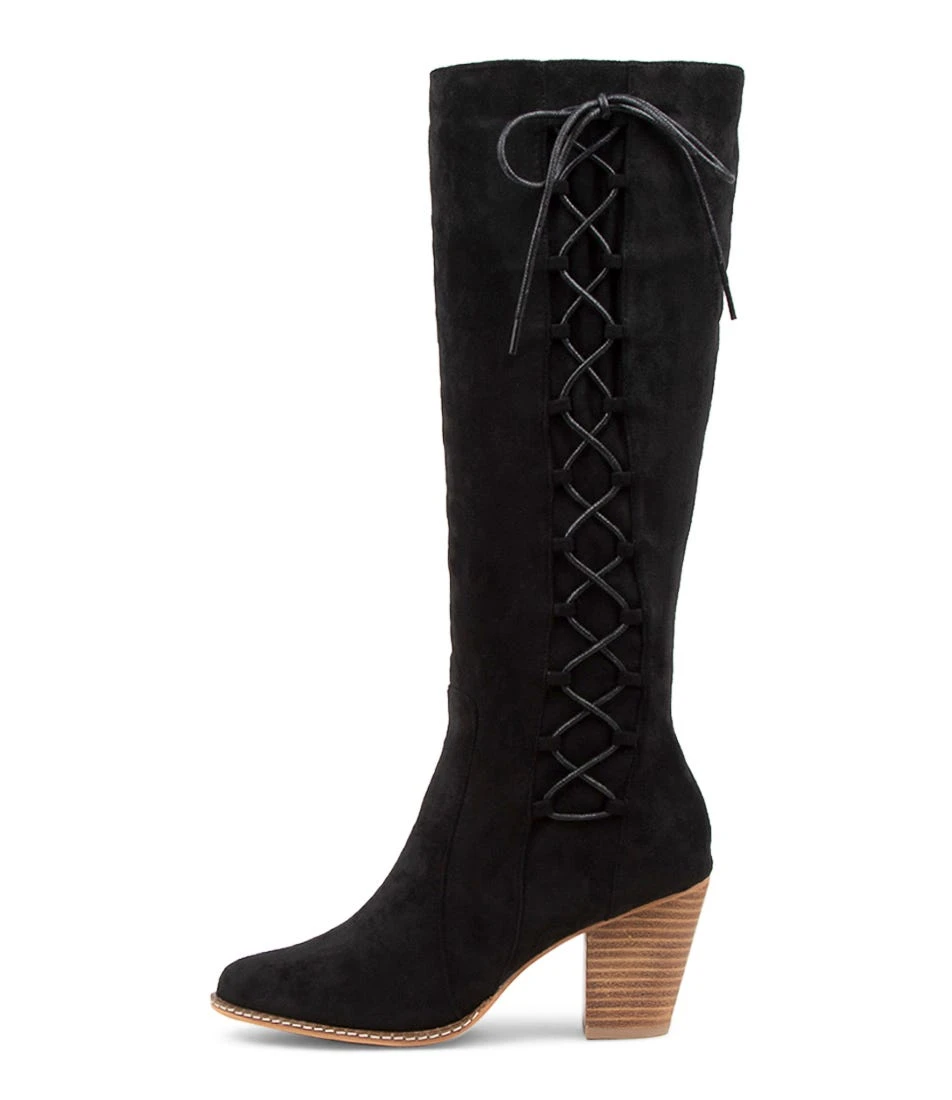 Carbine Black Microsuede Knee High Boots 3 Carbine Black Microsuede Knee High Boots