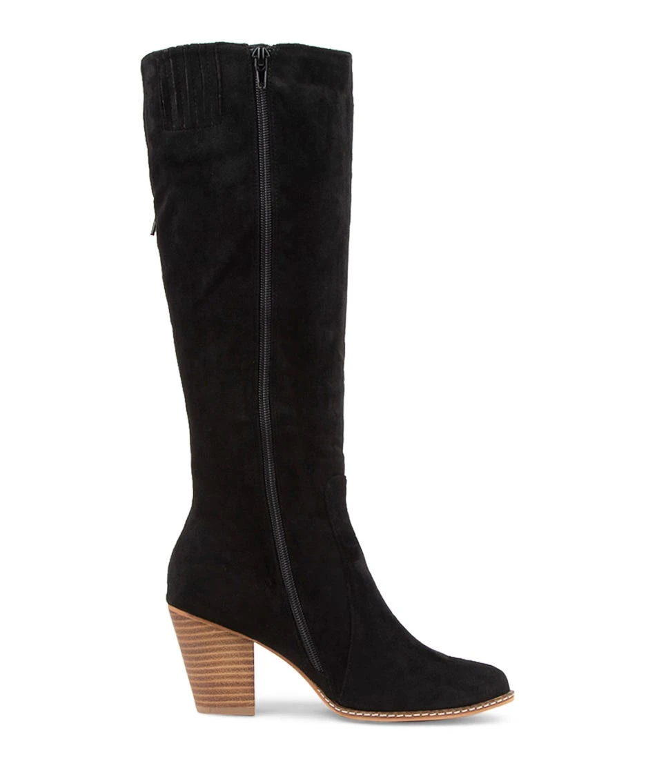 Carbine Black Microsuede Knee High Boots 6 Carbine Black Microsuede Knee High Boots - Image 4