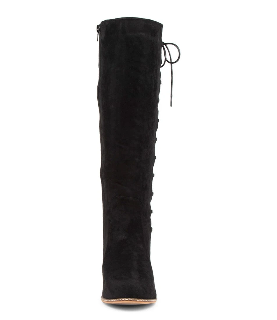 Carbine Black Microsuede Knee High Boots 7 Carbine Black Microsuede Knee High Boots - Image 5