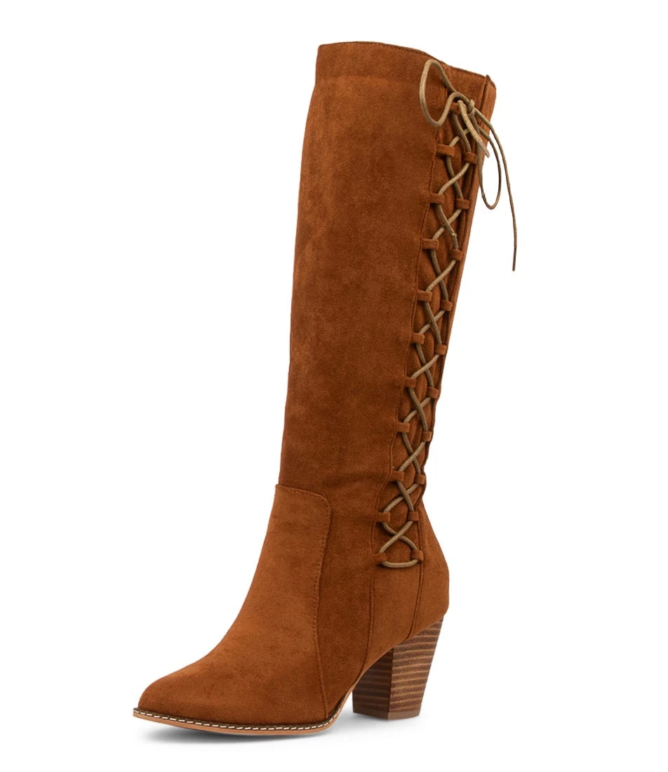 Carbine Tan Microsuede Knee High Boots 4 Carbine Tan Microsuede Knee High Boots - Image 2
