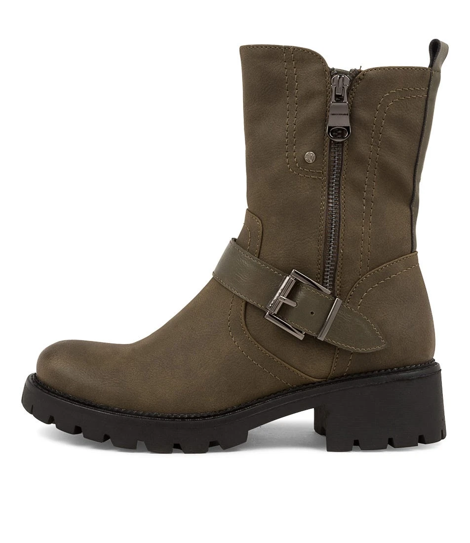 Fayda Olive Ankle Boots 3 Fayda Olive Ankle Boots