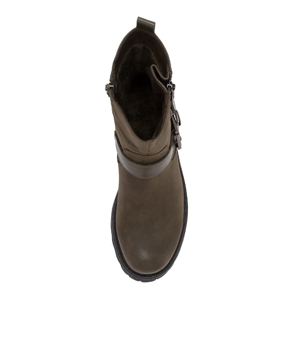 Fayda Olive Ankle Boots 7 Fayda Olive Ankle Boots - Image 5