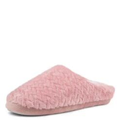 Fleecy Pink Fabric Slippers -Lynx Shoes Shop IL11816PINHG 2