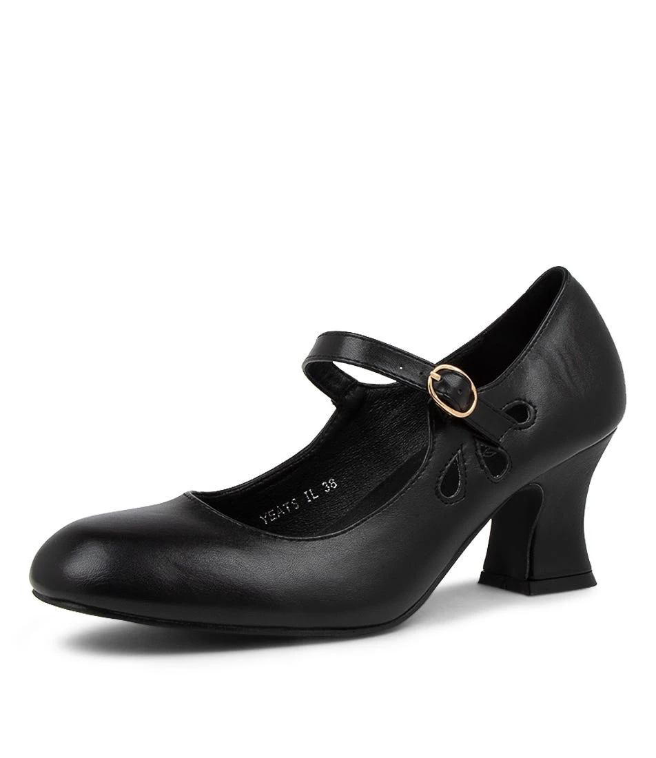 Yeats Black Smooth Heels 4 Yeats Black Smooth Heels - Image 2
