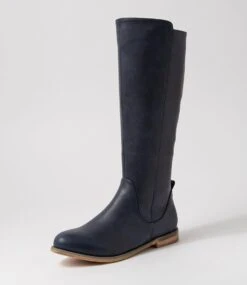 Faraday Navy Knee High Boots 8 Faraday Navy Knee High Boots -Lynx Shoes Shop IL11838DBYSM 3