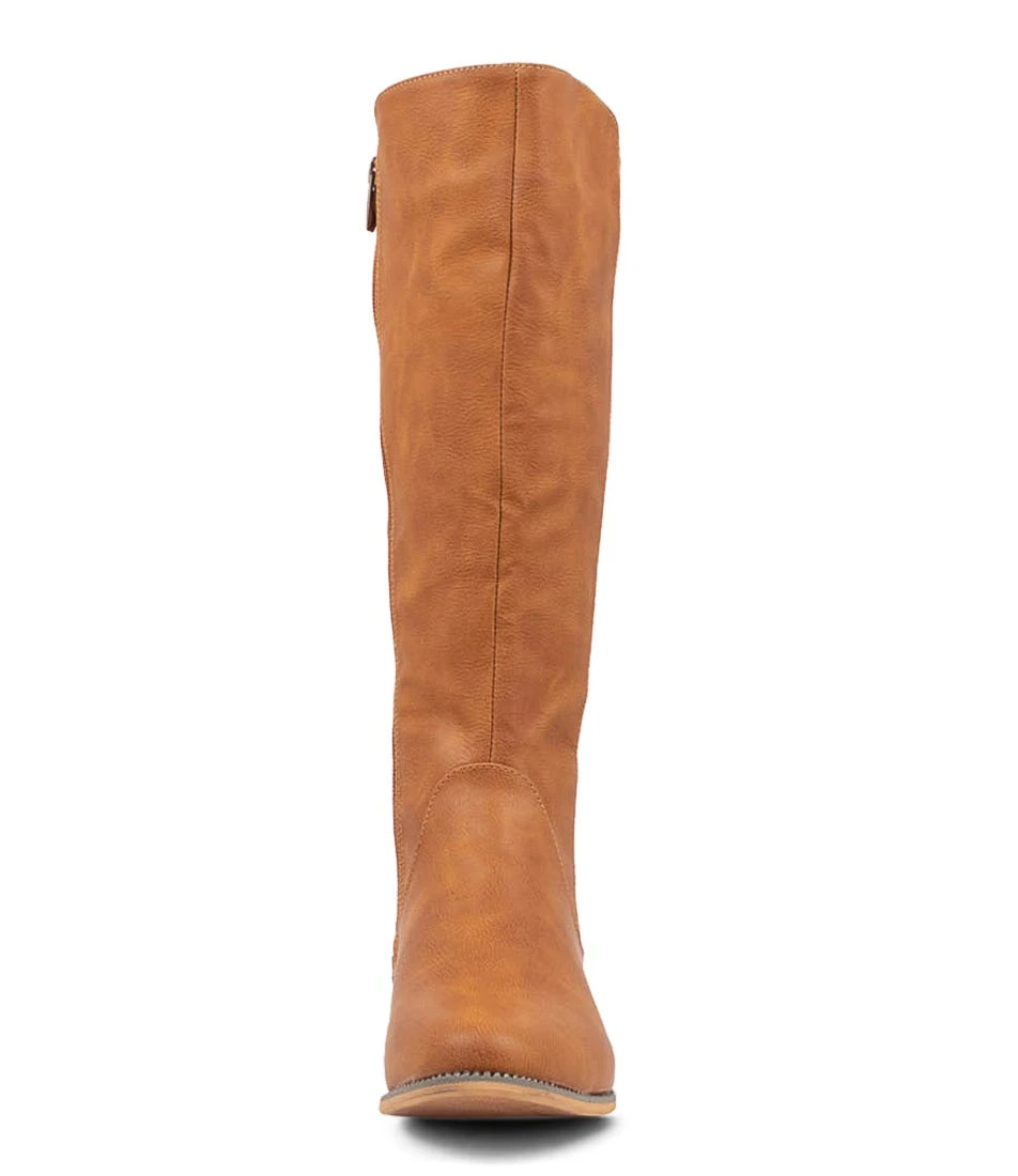 Faraday Tan Knee High Boots 7 Faraday Tan Knee High Boots - Image 5